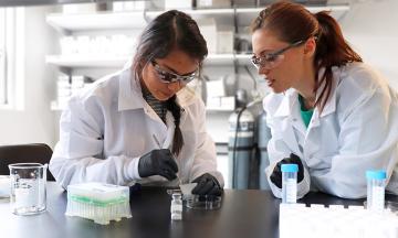 students in a lab