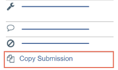Screenshot of RAP submission workspace showing location of copy submission button.